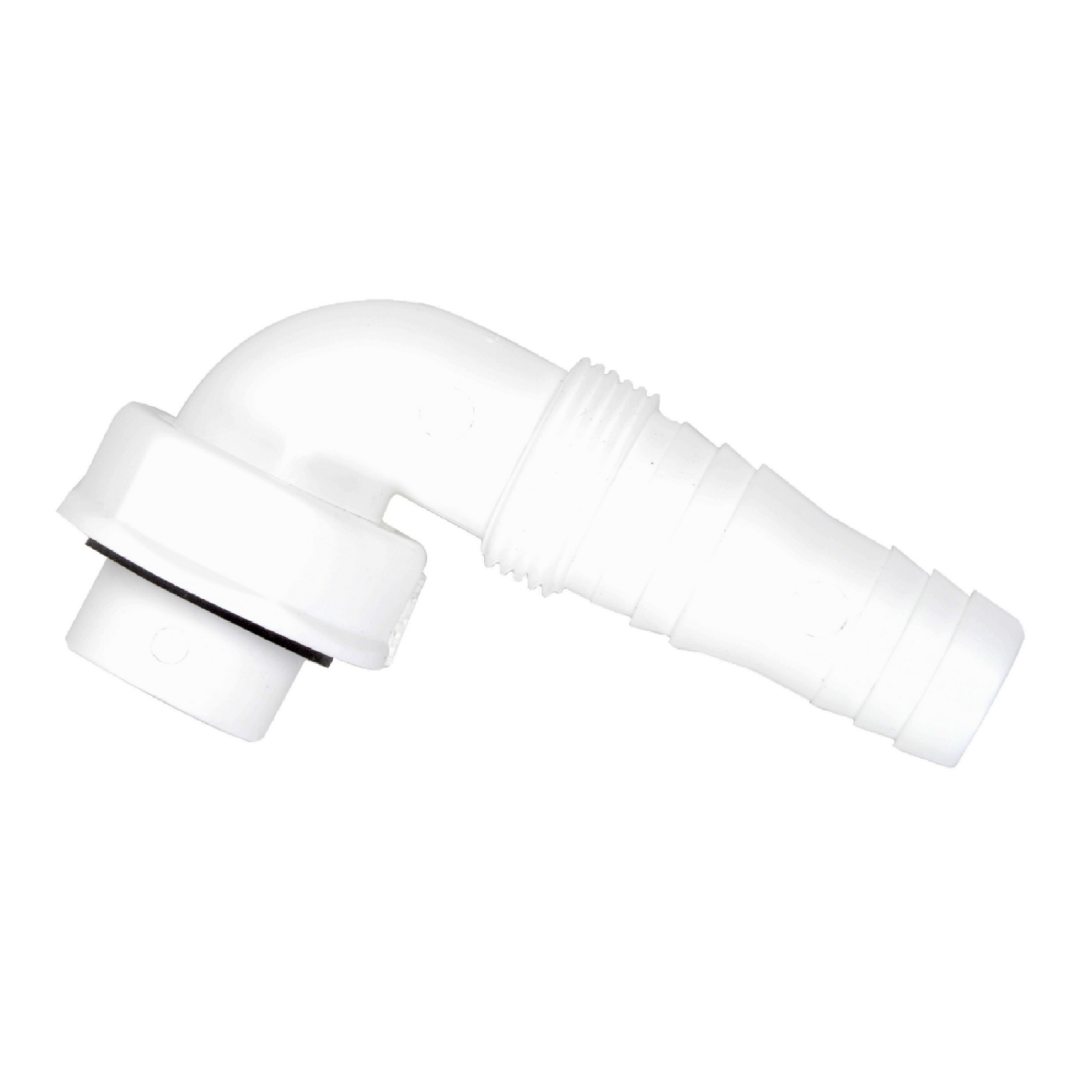 Geräteanschluss 90° weiß 1" IG x 3/4" T, für Unterputz-Waschgeräte-Siphon
