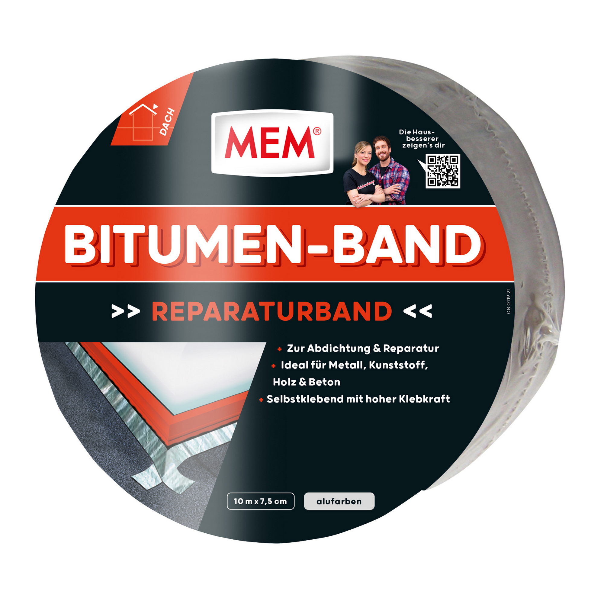 MEM Bitumen-Band alu 7,5 cm x 10 m