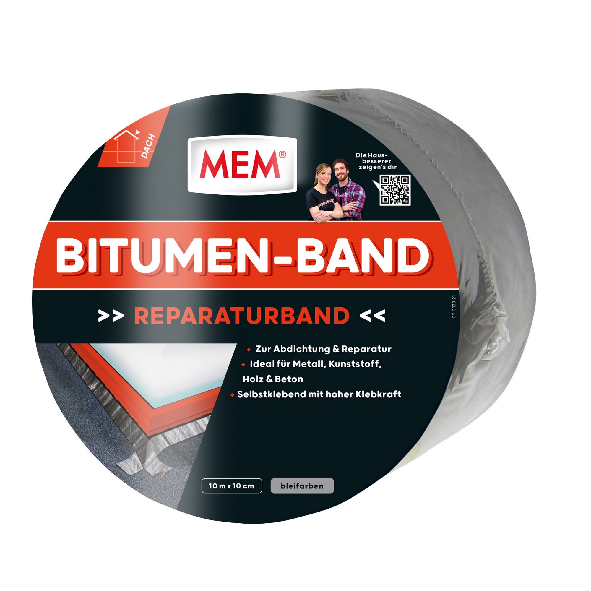 Bitumen-Band blei 10 cm x 10 m + product video