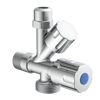 Geräte-Eckventil verchromt 1/2" AG x 3/4" AG x 3/8" AG x 10 mm