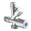 Geräte-Eckventil verchromt 1/2" AG x 3/4" AG x 3/8" AG x 10 mm