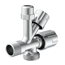 Geräte-Eckventil verchromt 1/2" AG x 3/4" AG x 3/8" AG x 10 mm
