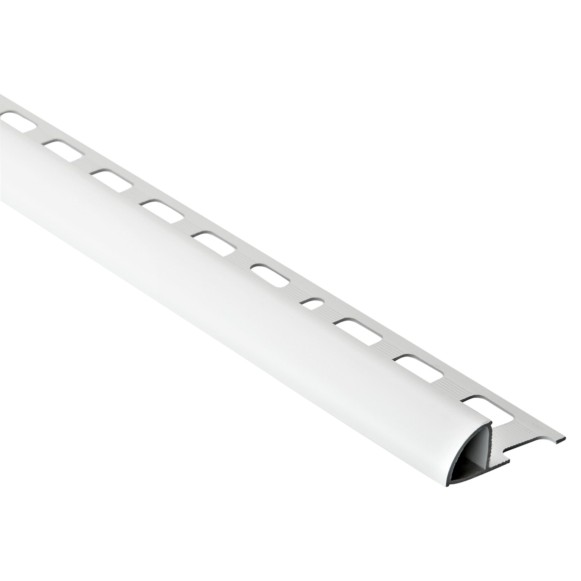 Weißes Viertelkreis-Profil aus PVC