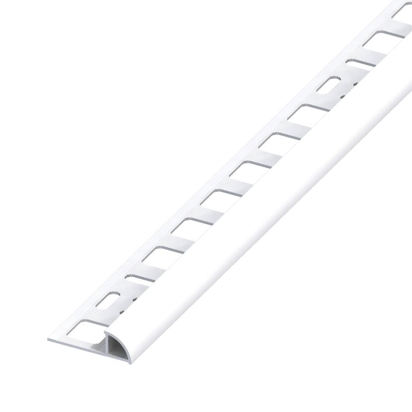 Weißes Viertelkreis-Profil aus PVC