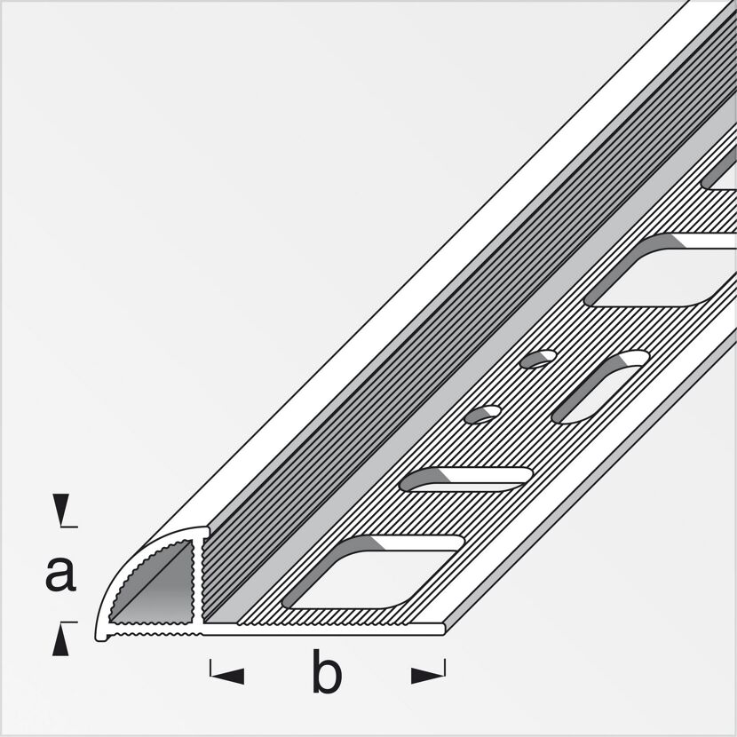 Viertelkreis-Profil PVC weiß 8 mm