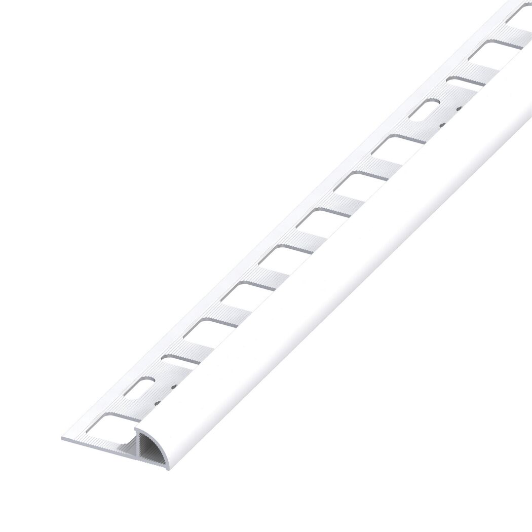 Weißes Viertelkreis-Profil aus PVC