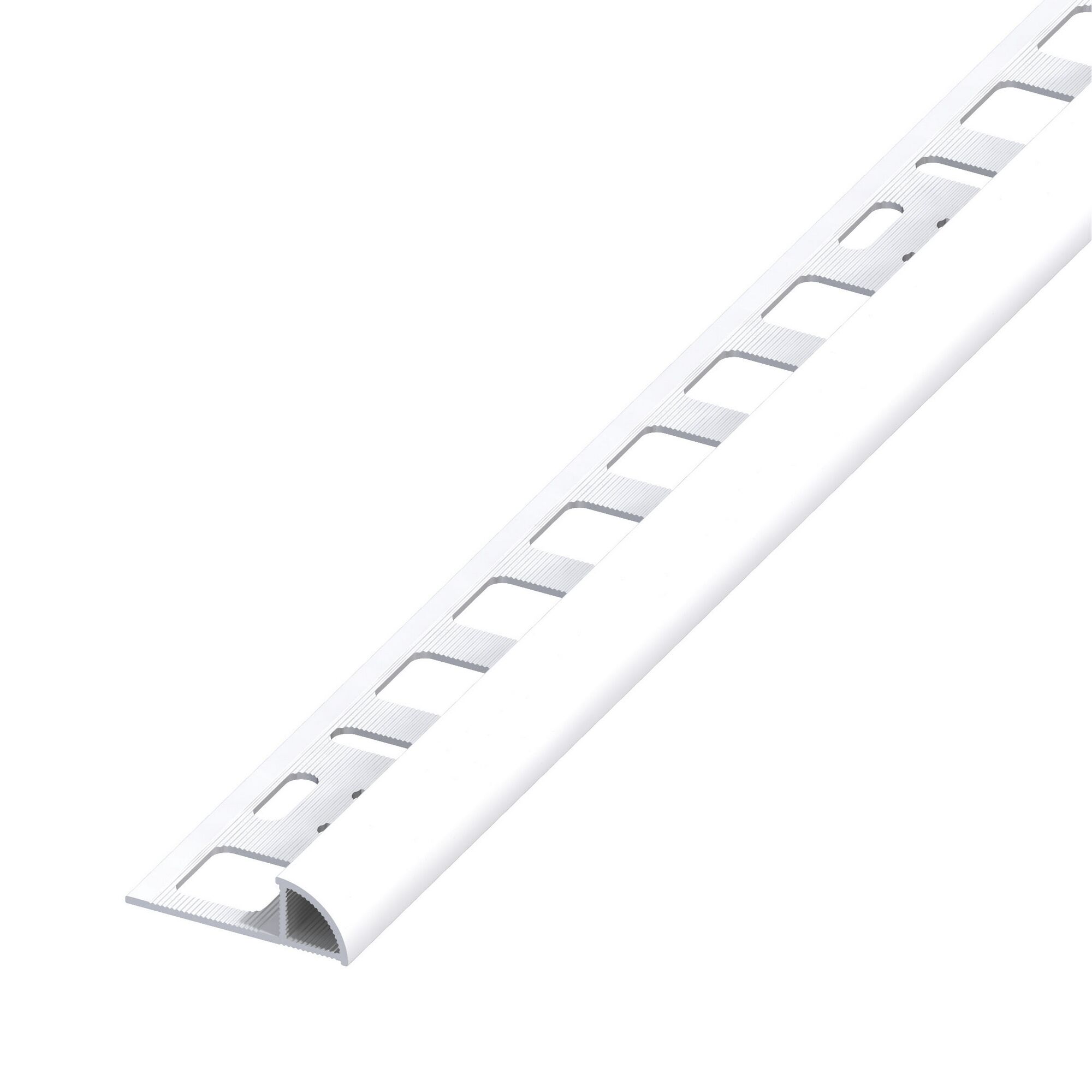 Weißes Viertelkreis-Profil aus PVC