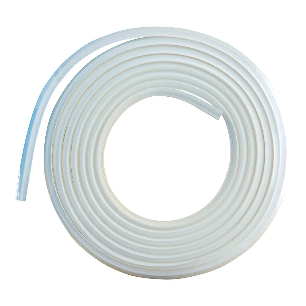 Weiße Fensterdichtung, aufgerollt