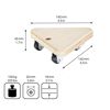 Transporthilfe 'MM1158' holzfarben 13,4 x 13,4 x 4,3 cm, 100 kg