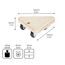 Transporthilfe 'MM1158' holzfarben 13,4 x 13,4 x 4,3 cm, 100 kg