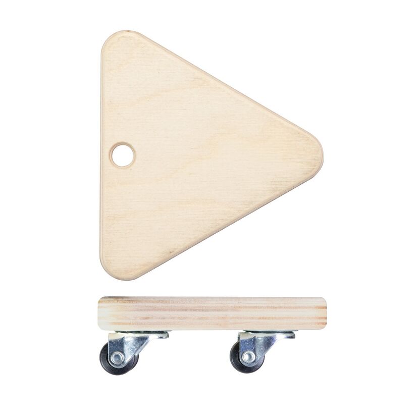 Transporthilfe 'MM1158' holzfarben 13,4 x 13,4 x 4,3 cm, 100 kg