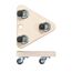 Transporthilfe 'MM1158' holzfarben 13,4 x 13,4 x 4,3 cm, 100 kg
