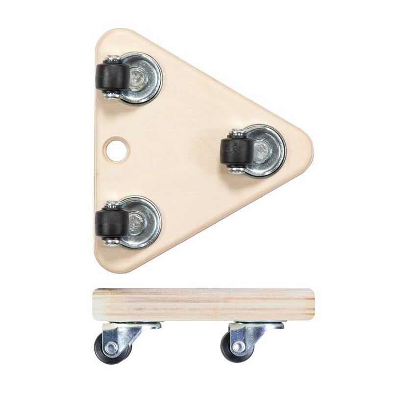 Transporthilfe 'MM1158' holzfarben 13,4 x 13,4 x 4,3 cm, 100 kg