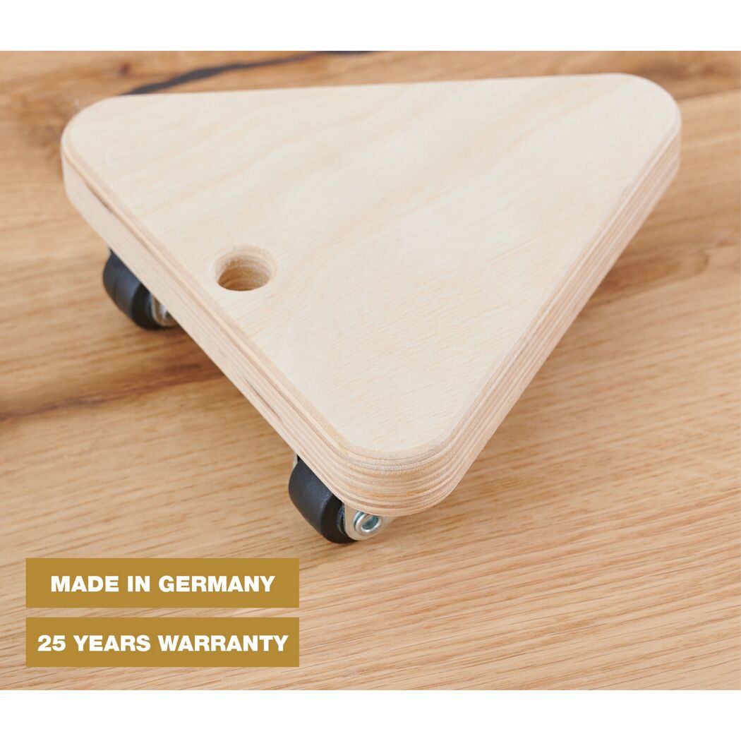 Transporthilfe 'MM1158' holzfarben 13,4 x 13,4 x 4,3 cm, 100 kg
