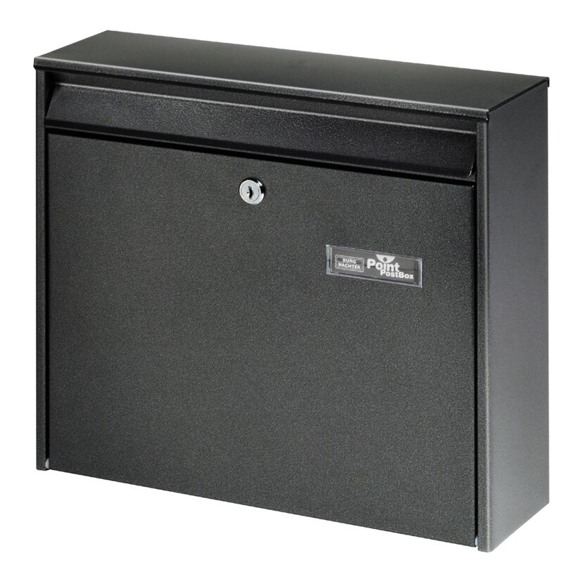 Grauer Briefkasten von Burg Wächter