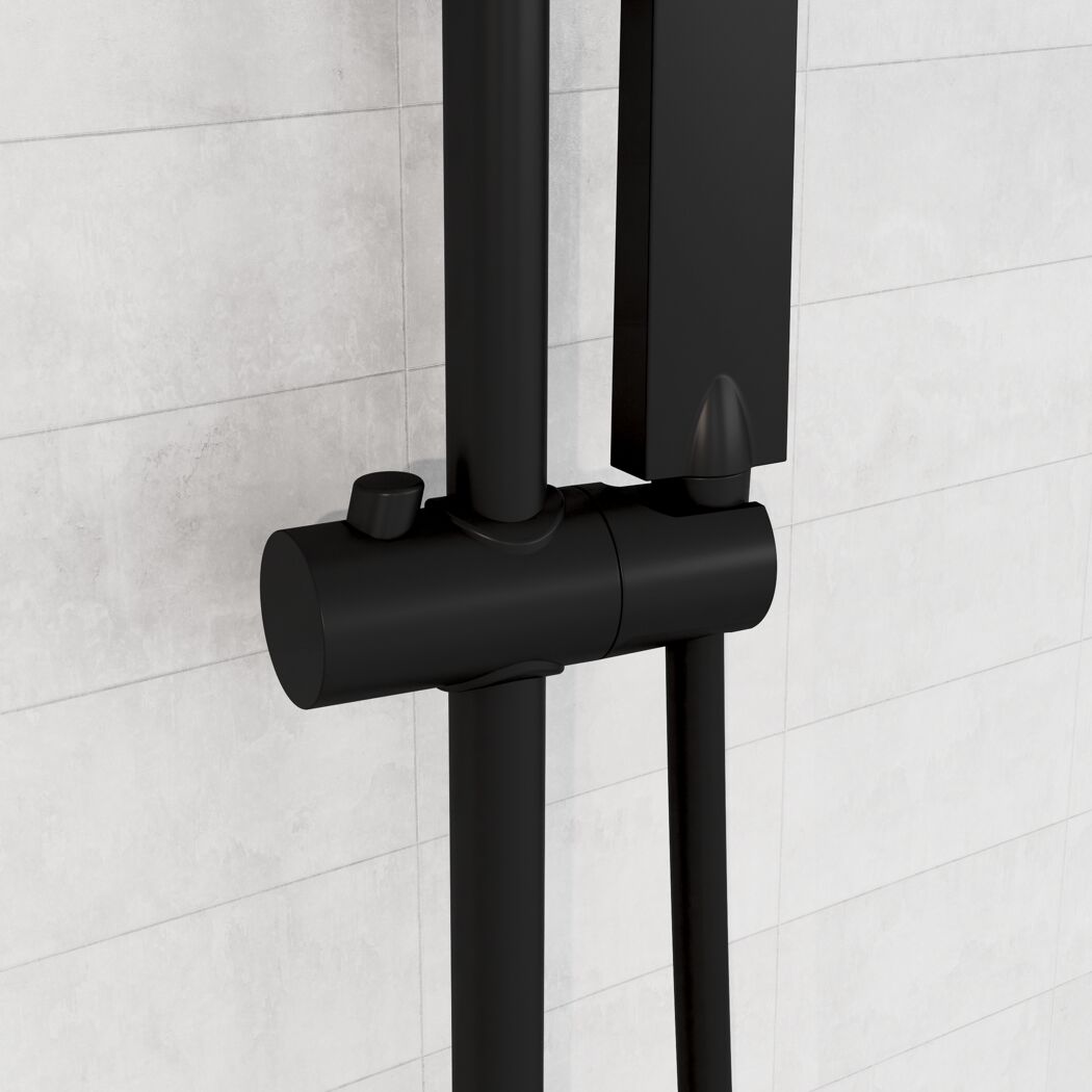Duschsäule 'Easy Energy' schwarz eckig 97 cm
