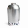 Silberne Ventilschutzkappe für Gasflaschen, Marke GOGAS.