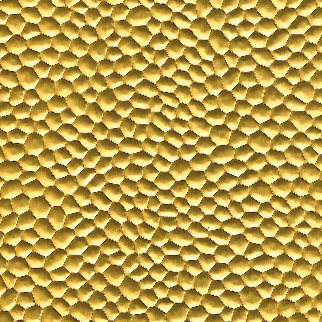 Goldene Hammerschlagblech-Oberfläche