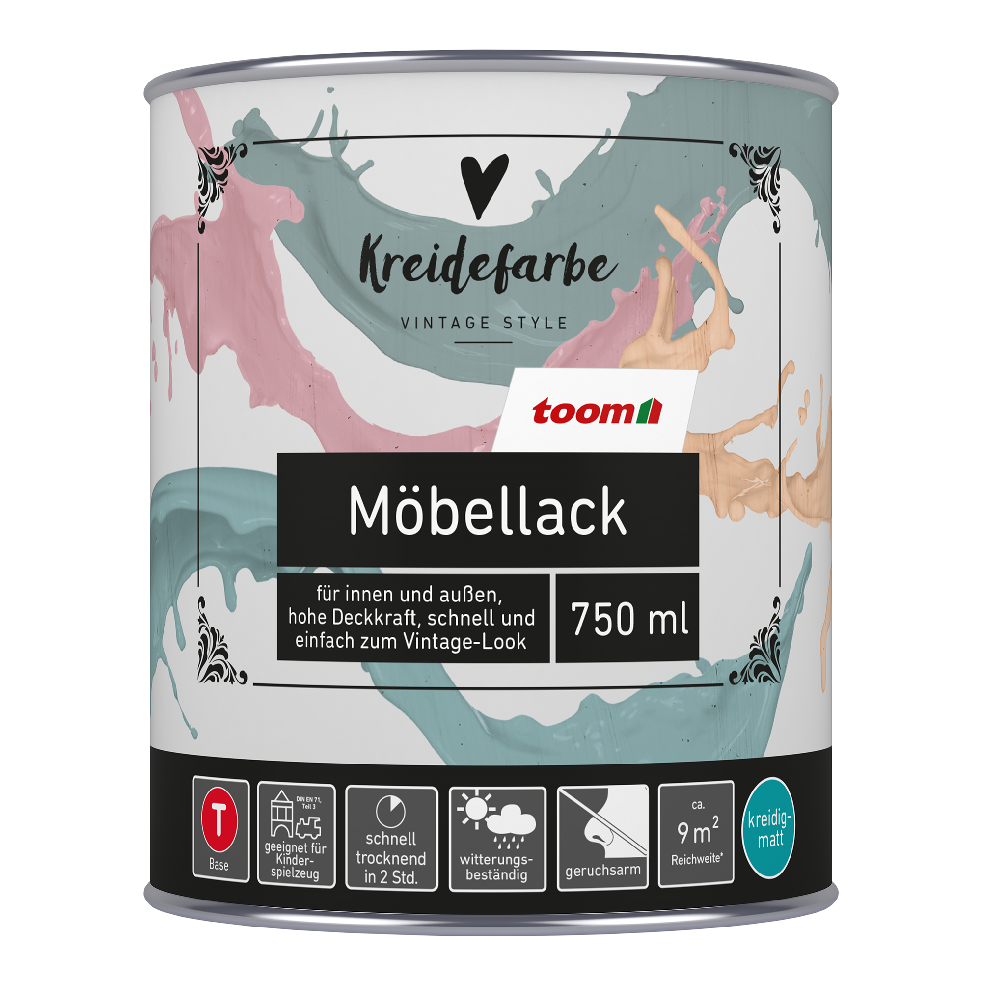 Kreidefarbe-Möbellack Base T 'Vintage Style' 750 ml + product picture