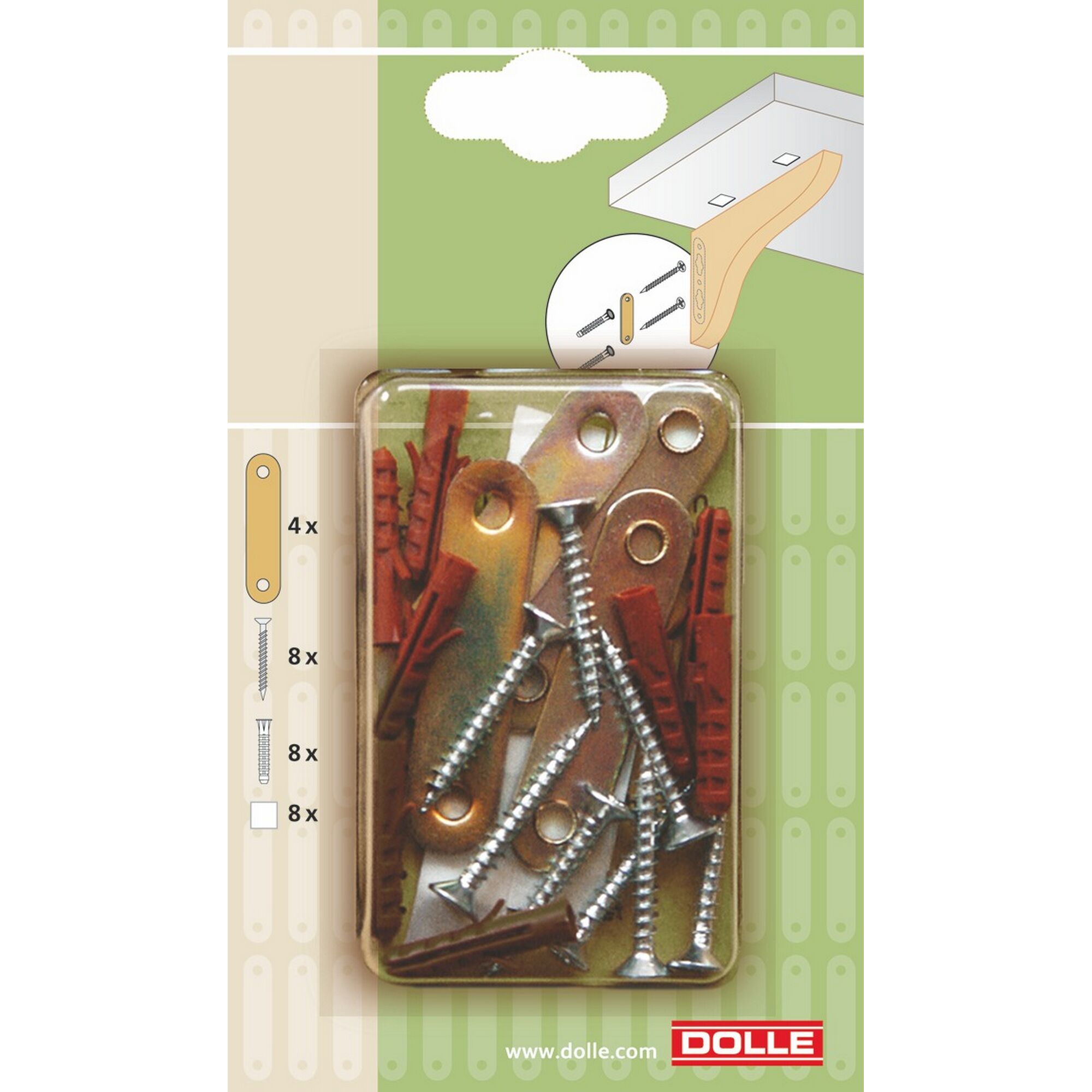 DOLE Befestigungsset KONFIX für 4 Holzkon