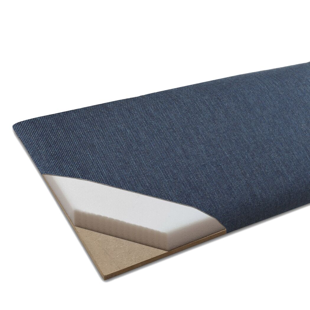 Wandkissen Inari blau, Detailansicht des Aufbaus