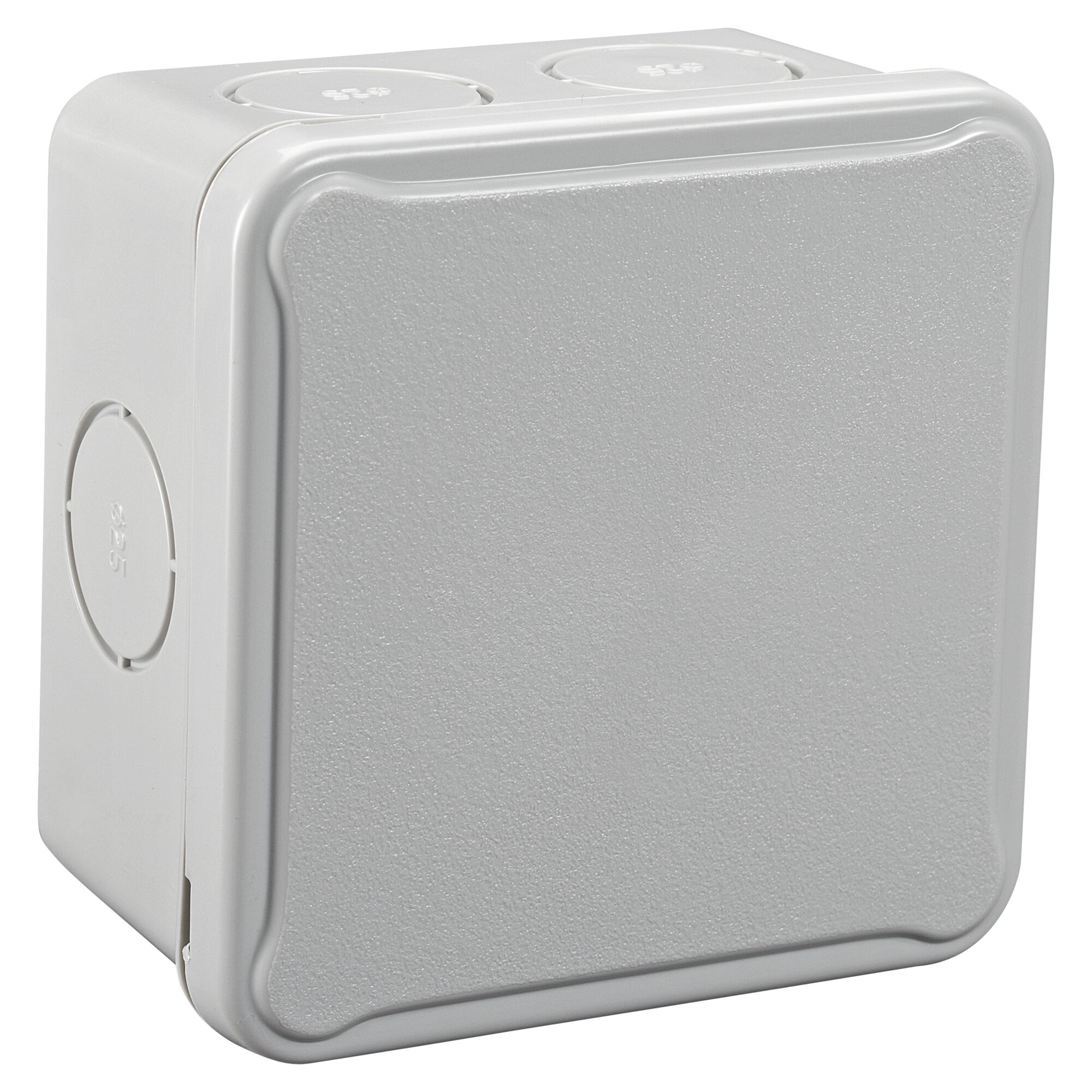 Grauer Abzweigkasten AP, 84 x 84 x 50 mm, IP54