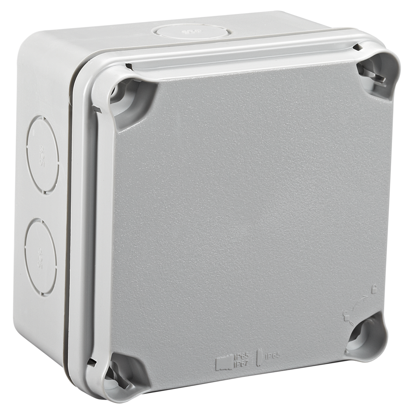 Grauer Abzweigkasten AP 108x108x64mm IP65