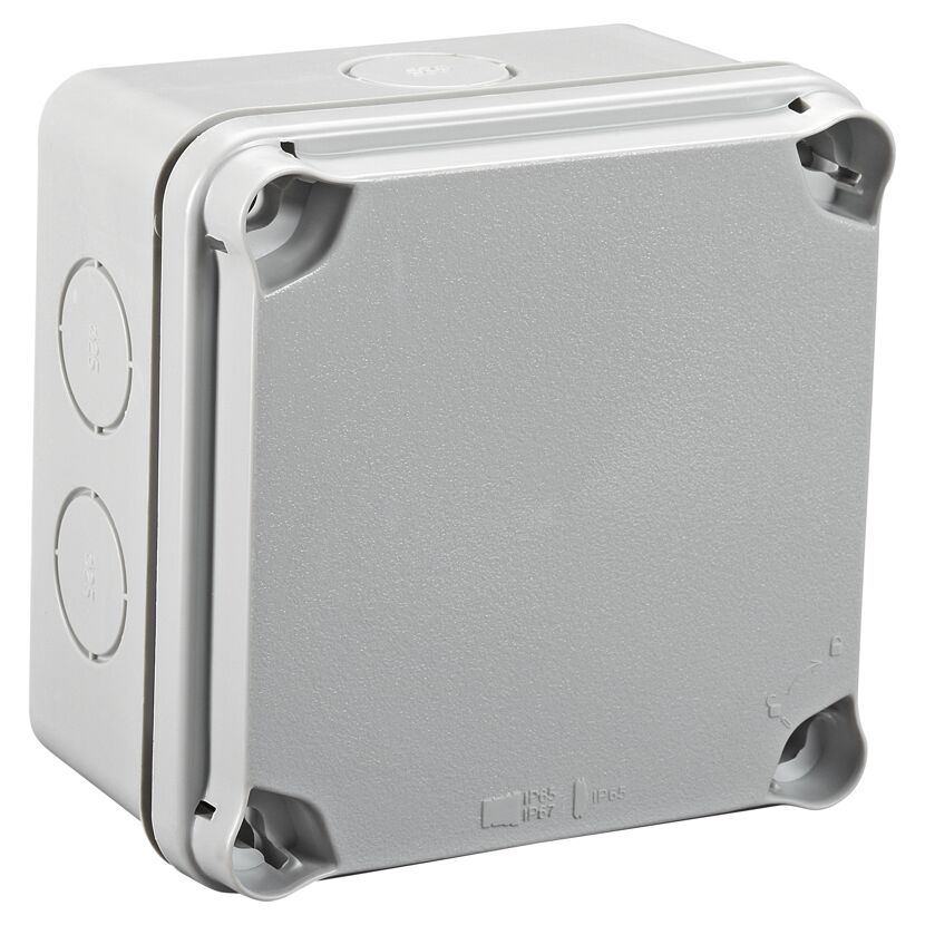 Grauer Abzweigkasten AP 108x108x64mm IP65