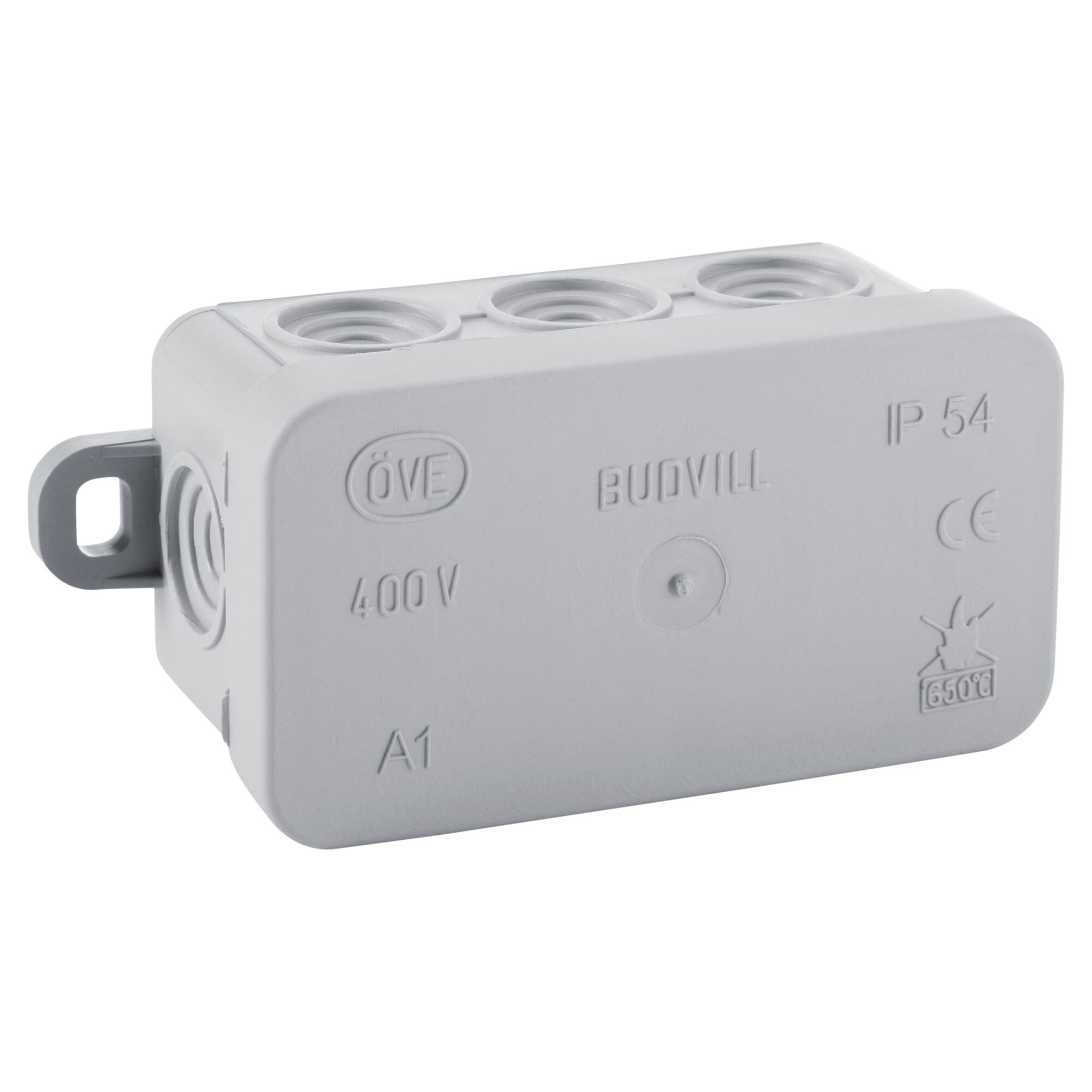 Grauer Abzweigkasten AP 75 x 40 x 40 mm IP54