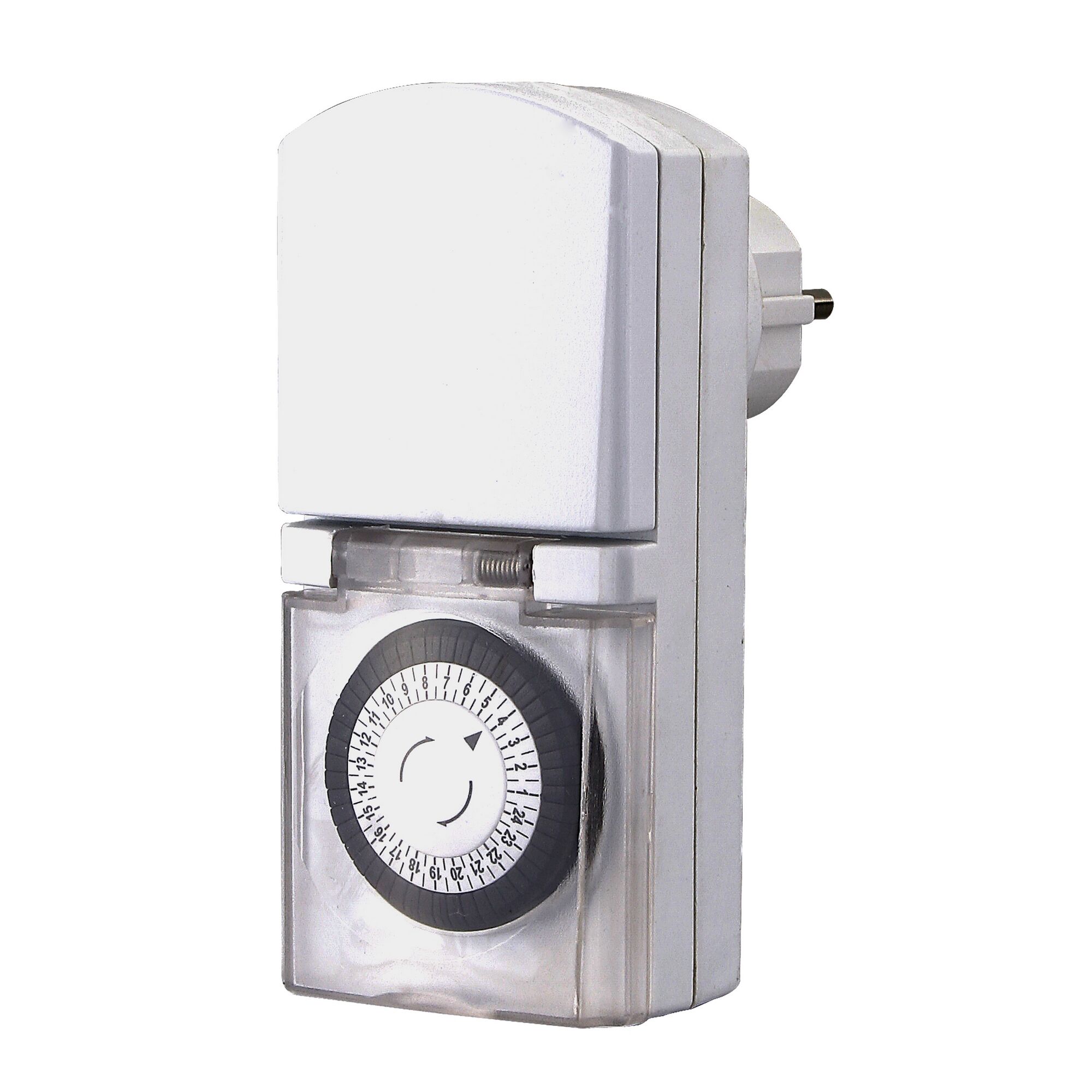 Weiße Mini-Zeitschaltuhr für Feuchträume