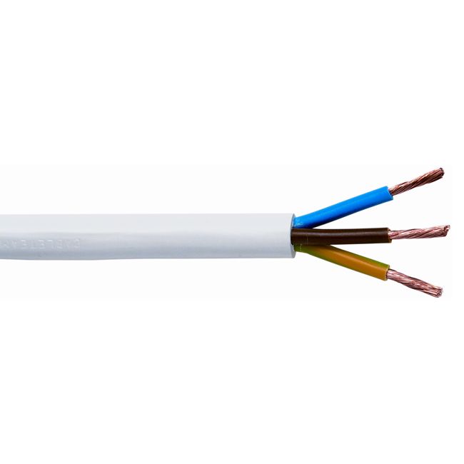 Bild von Schlauchleitung H05VV-F3G 1 mm² weiß