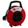 Rote Kabelbox 10 m mit vier Steckdosen und Tragegriff