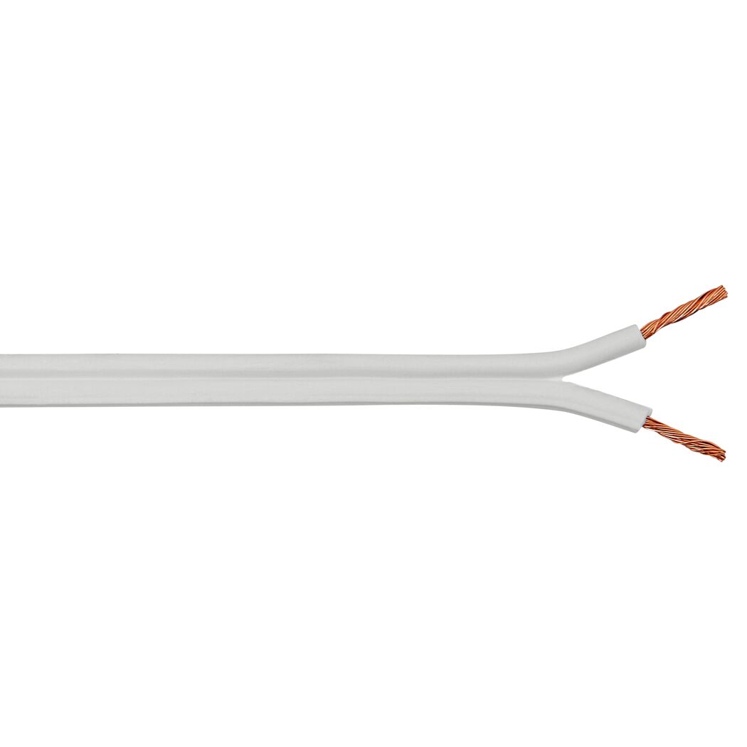Weißes zweiadriges Kabel