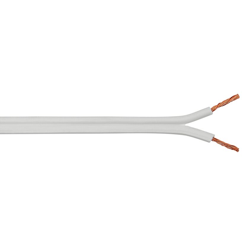 Weißes zweiadriges Kabel