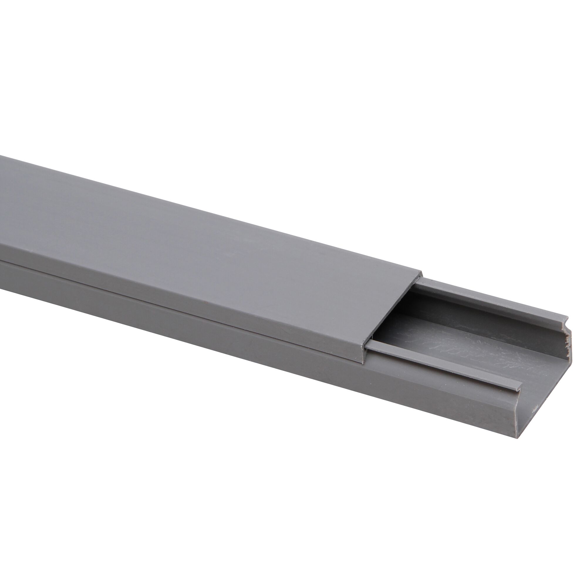 Grauer Kabelkanal 30 x 15 mm