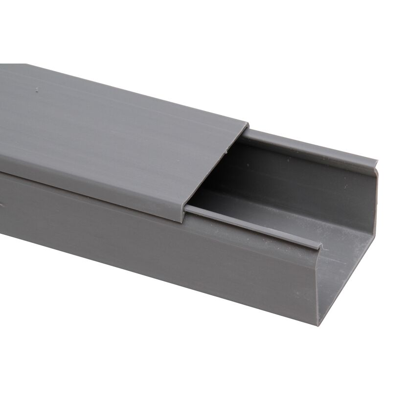 Grauer Kabelkanal 60 x 40 mm