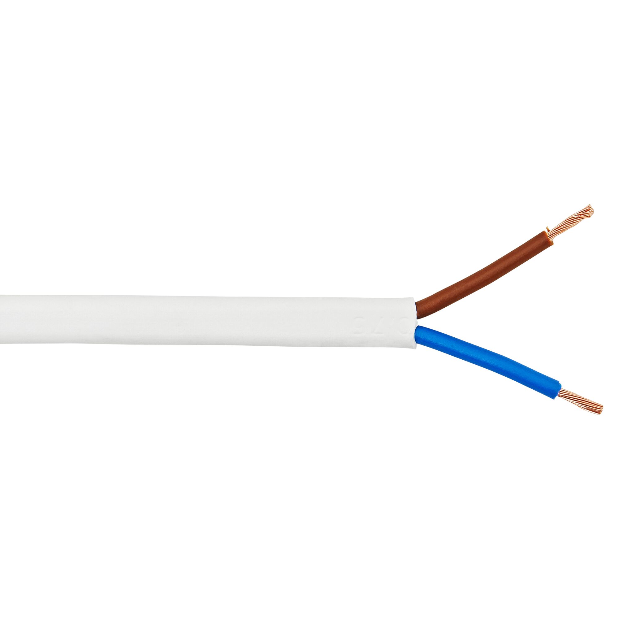 Weißes zweiadriges Kabel