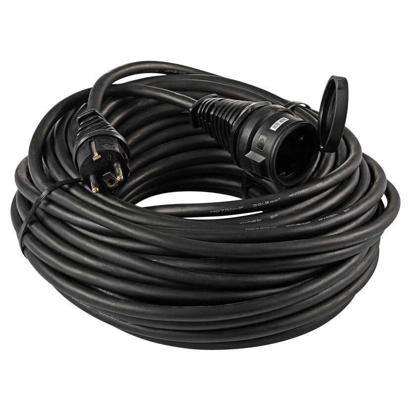 Verlängerungskabel H07RN-F 3G1,5 schwarz 25 m 1,5 mm²