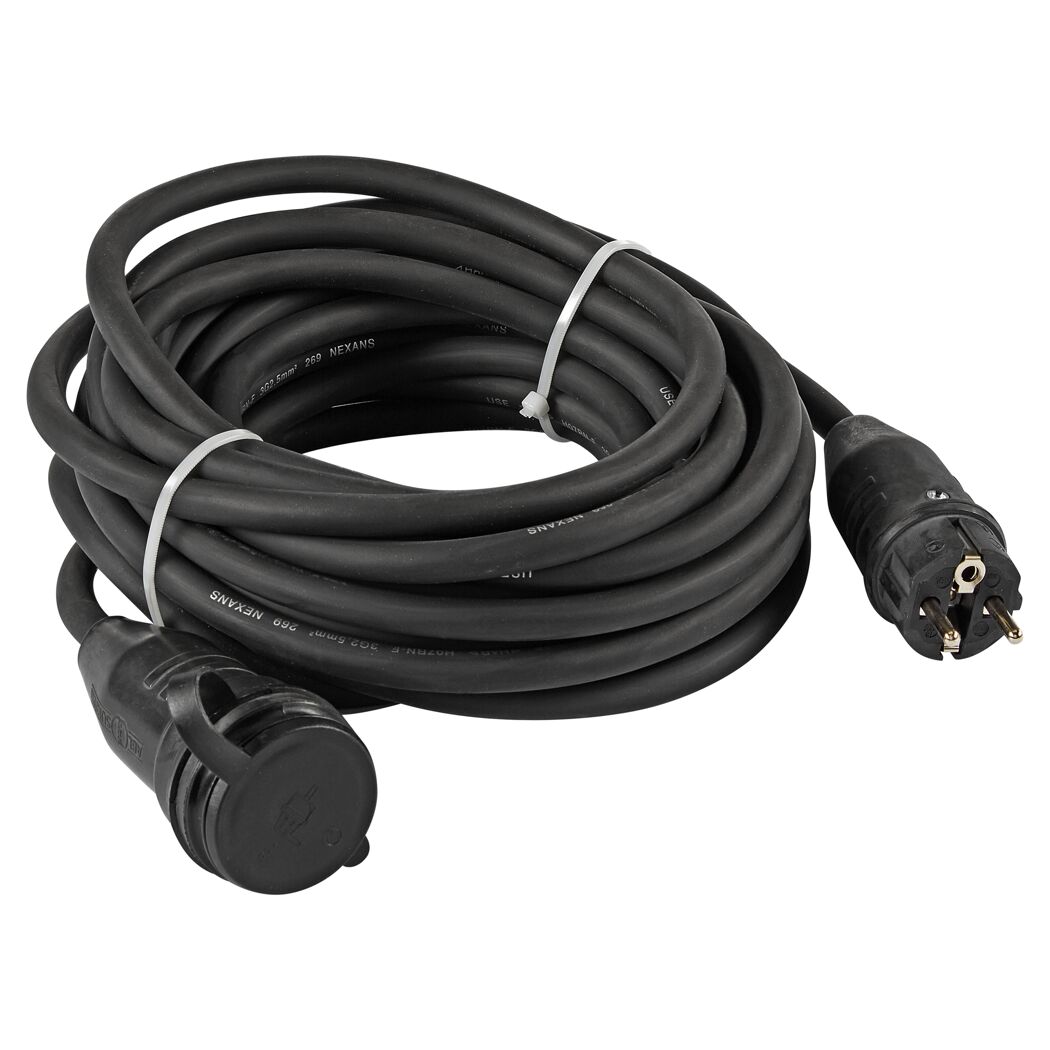 Verlängerungskabel H07RN-F 3G2,5 schwarz 10 m 2,5 mm²