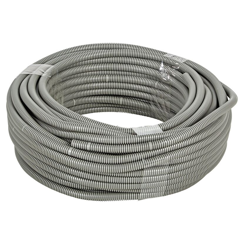 Graues flexibles Elektroinstallationsrohr, 50 m Rolle