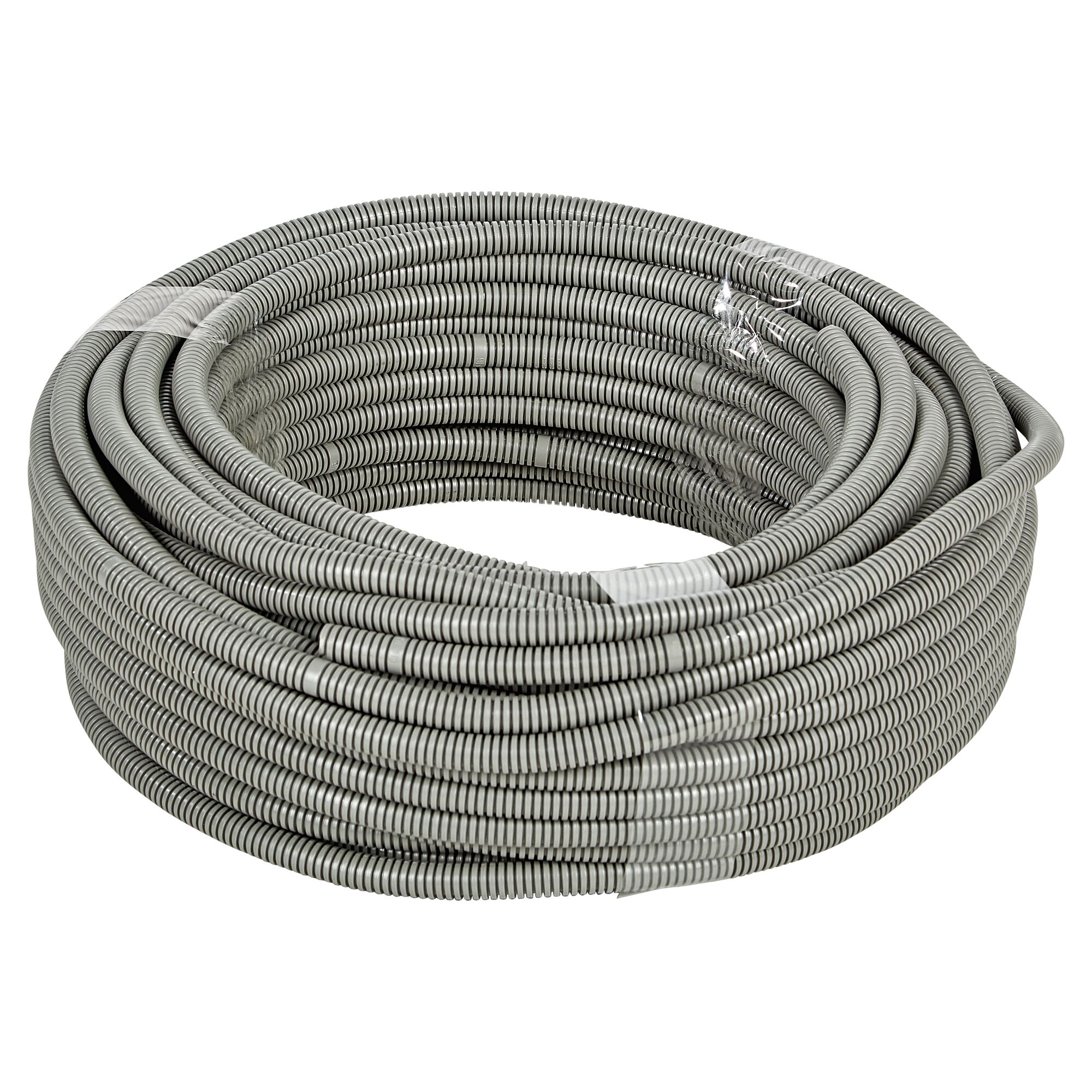 Graues flexibles Elektroinstallationsrohr, 50 m Rolle