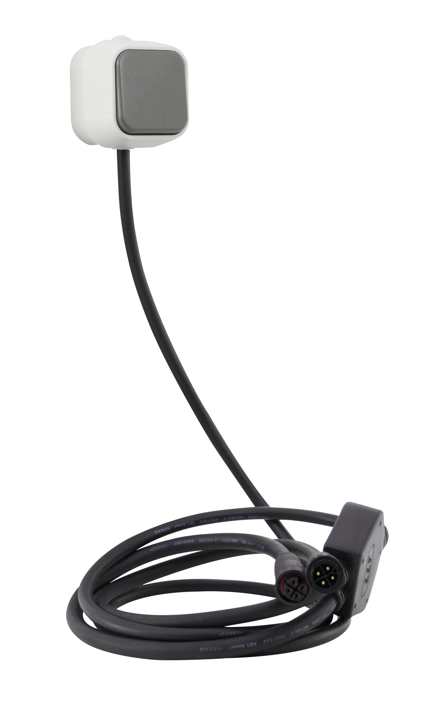 Einbaudose 2-fach für Brüstungskanal mit Kabel und Steckverbindungen