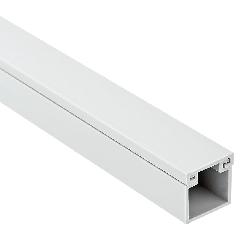 Grauer Kabelkanal Tehalit 15 x 15 mm