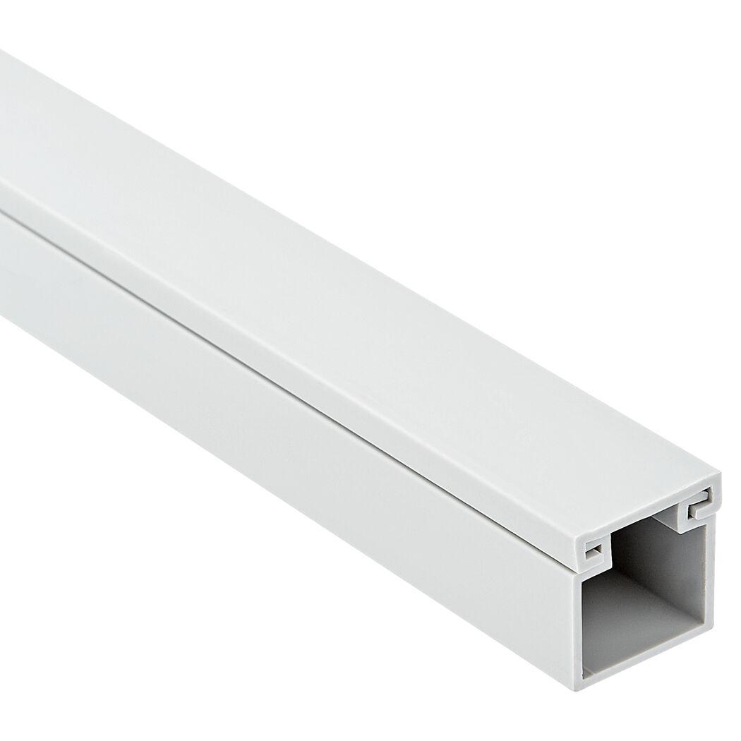 Grauer Kabelkanal Tehalit 15 x 15 mm