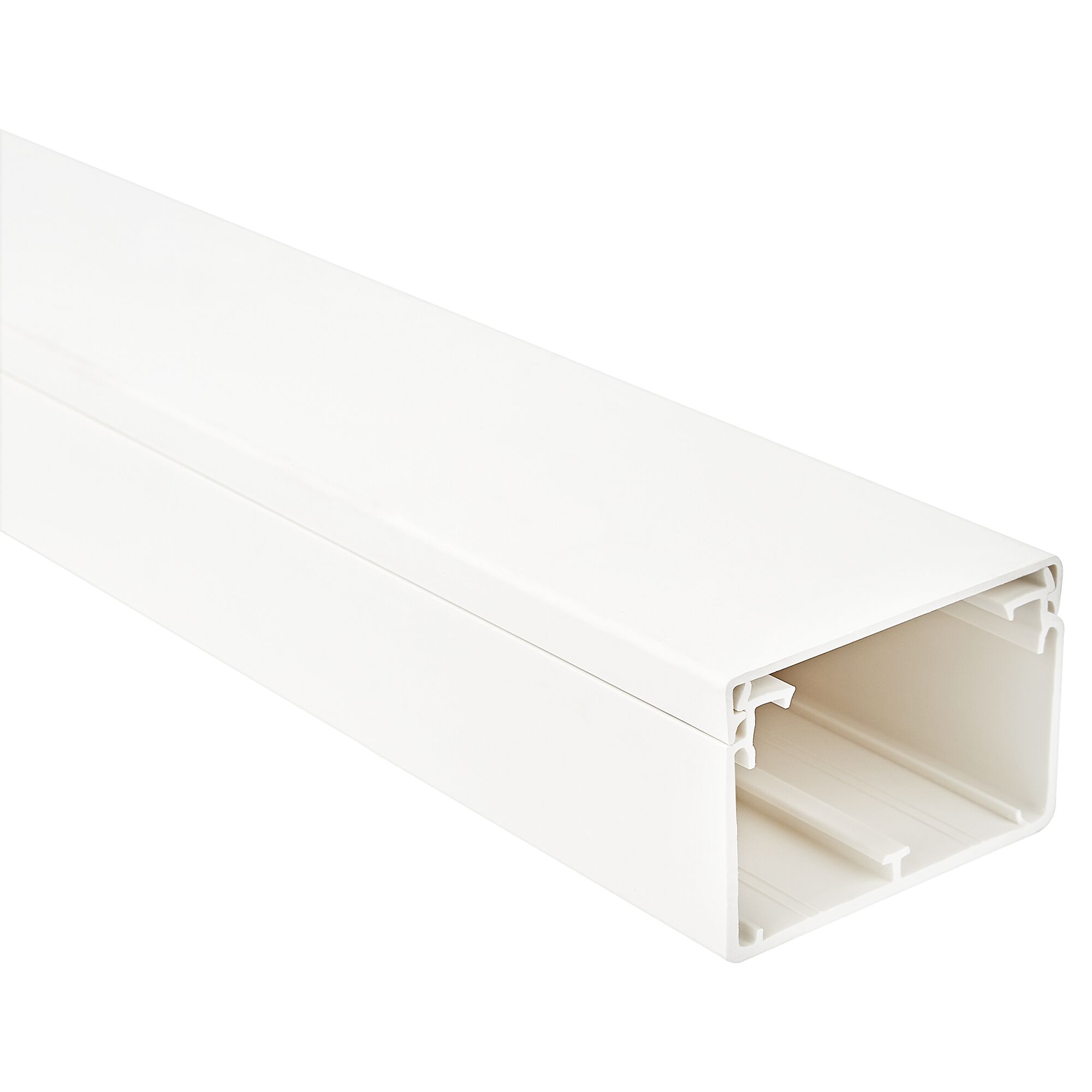 Weißer Kabelkanal Tehalit 40 x 60 mm