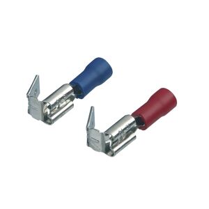 Flachstecker-Set mit Abzweig 6,3 x 0,8 mm rot/blau, 24 Stück