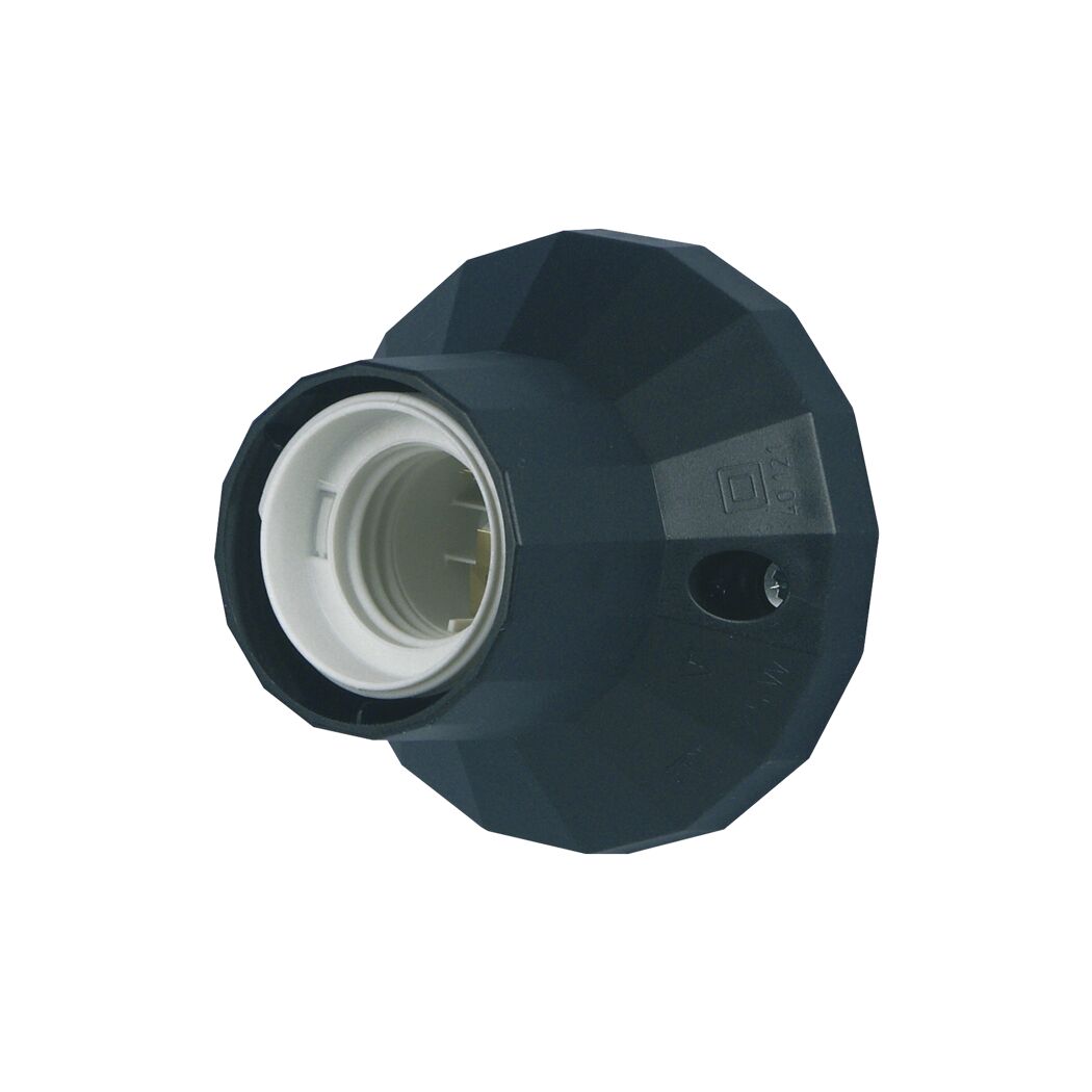 Schwarze Wand-/Deckenfassung mit Facetten-Design