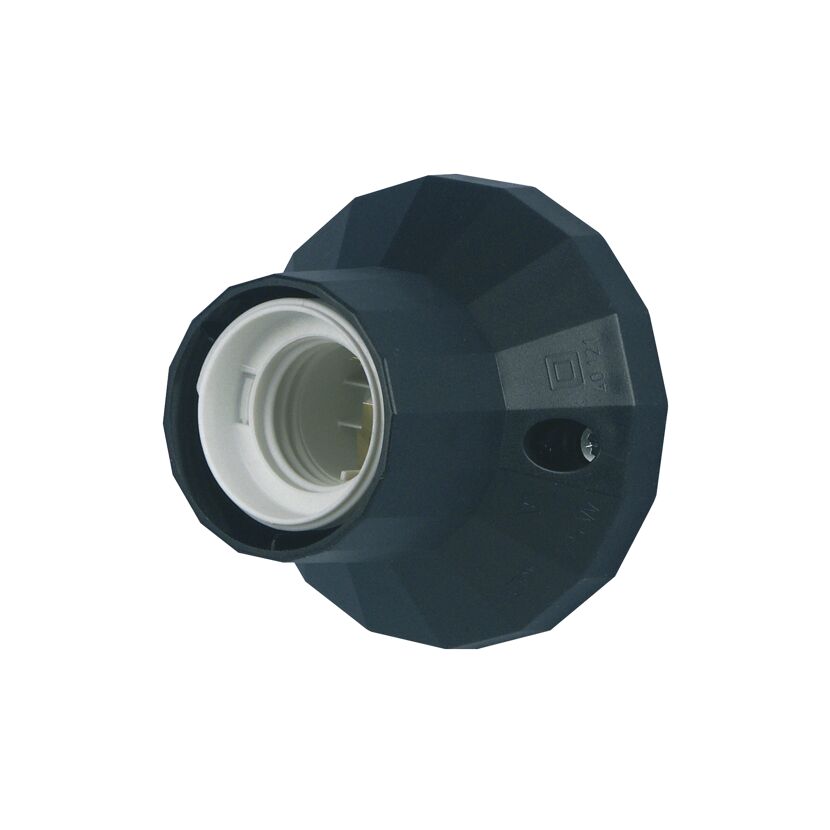 Schwarze Wand-/Deckenfassung mit Facetten-Design