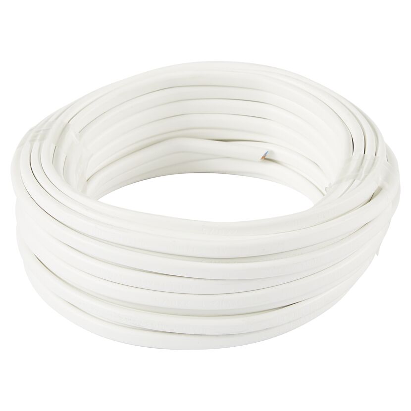 Aufgerolltes weißes Kabel