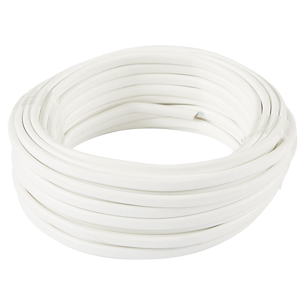 Aufgerolltes weißes Kabel